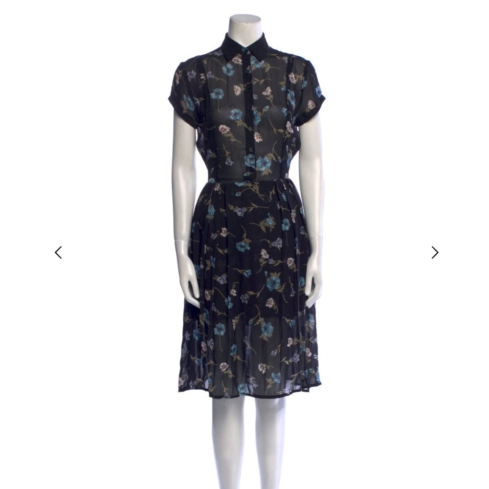 Reformation Floral Print Midi Length Dress